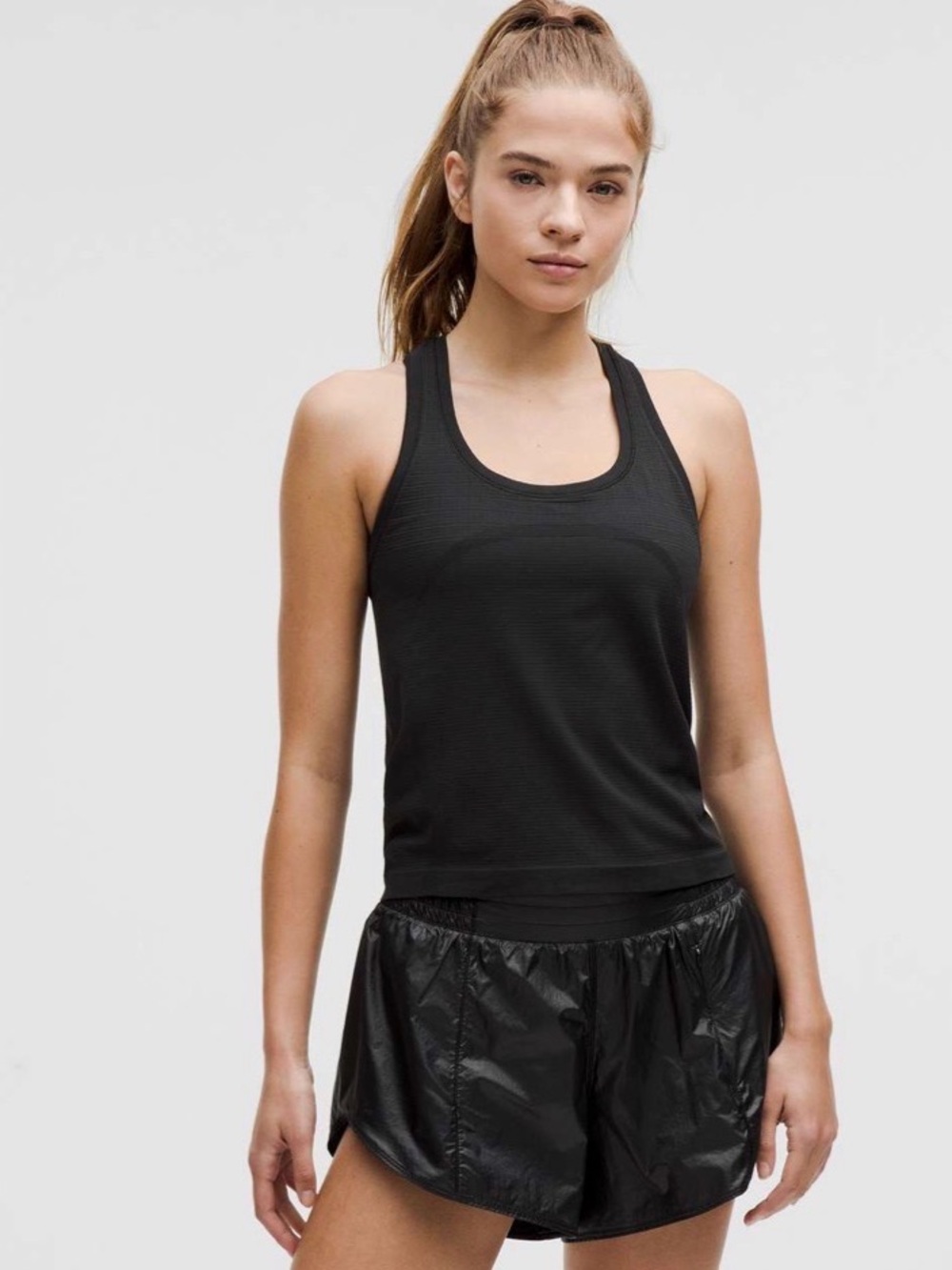 Lululemon Swiftly Tech Racerback 2.0 Race Glow Stripe Black Size 10 NWT